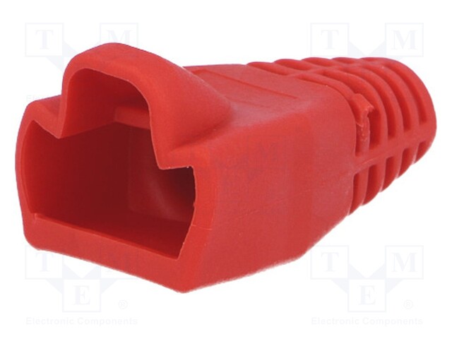 RJ45 plug boot; 6mm; Colour: red