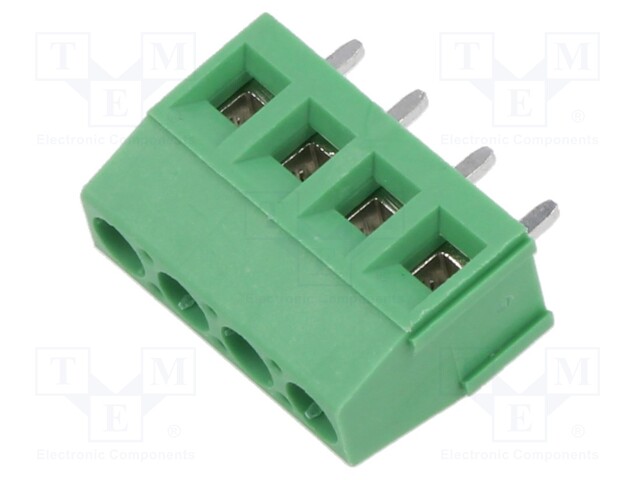 Connector: PCB terminal block; terminal; angled; Plating: tinned