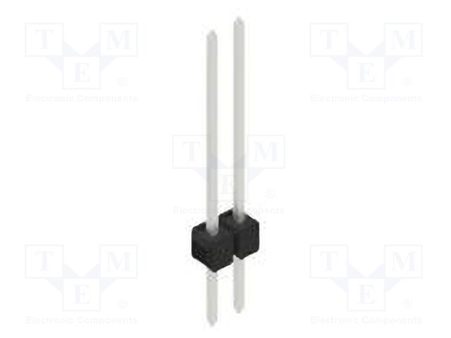 Connector: pin strips; pin header; male; PIN: 2; 2.54mm; THT; 1x2