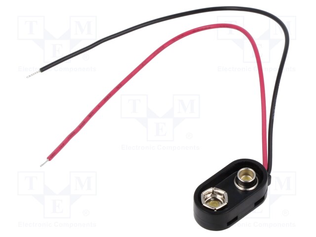 6F22 connector; 6F22,6LR61; Batt.no: 1; cables; 150mm