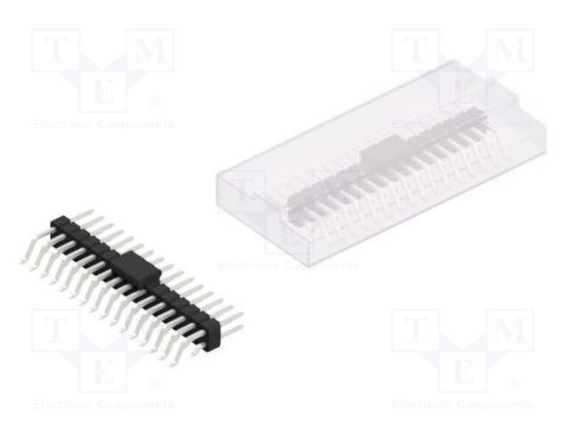 Connector: pin strips; pin header; male; PIN: 32; 2.54mm; SMT; 2x16
