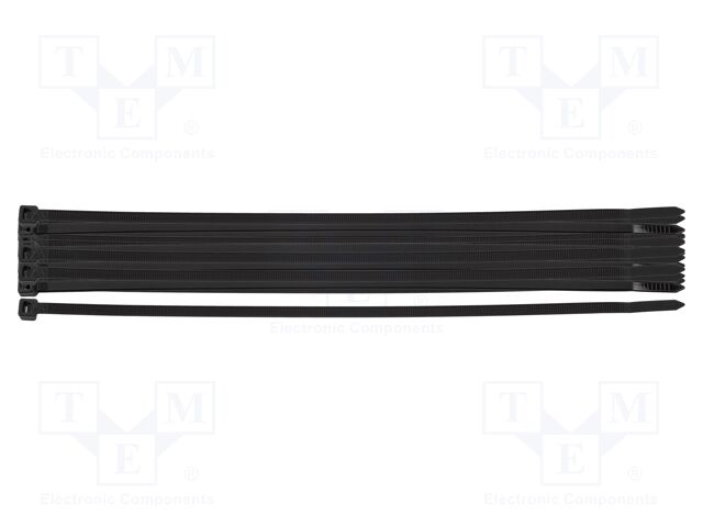 Cable tie; L: 200mm; W: 4.8mm; black; 20pcs; EXTREME