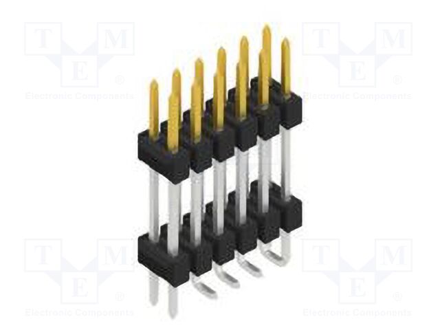 Connector: pin strips; pin header; male; PIN: 12; 2.54mm; SMT; 2x6
