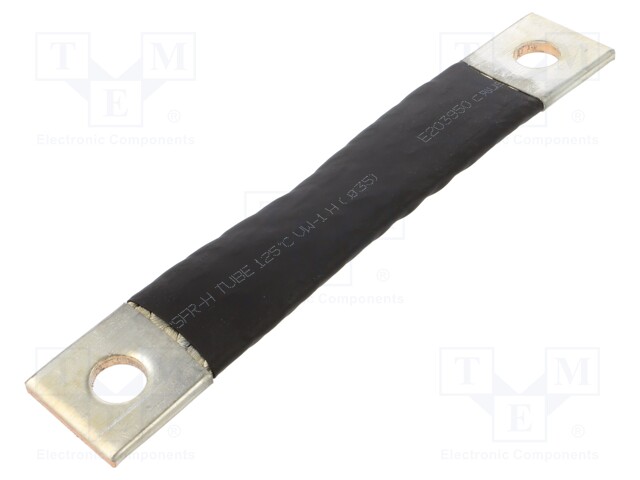 Braids; tape; 10mm2; Ø1: 7mm; Ø2: 7mm; L: 100mm; max.105°C; 20kV/mm