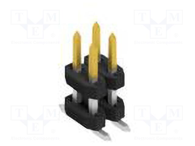 Connector: pin strips; pin header; male; PIN: 4; 2mm; SMT; 2x2; 100V