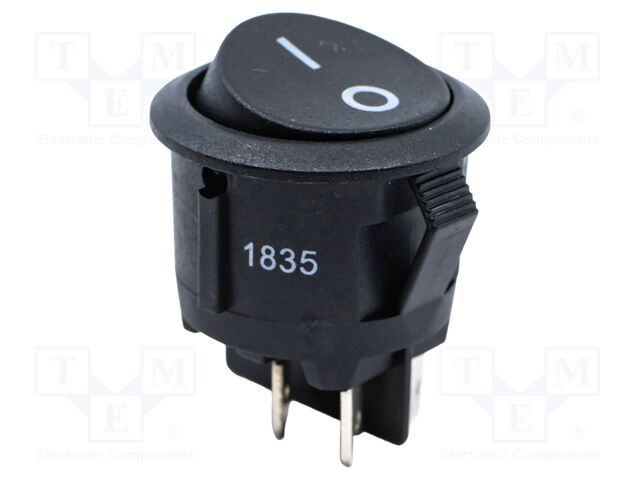 ROCKER SWITCH, DPST, 15A, 125VAC, PANEL