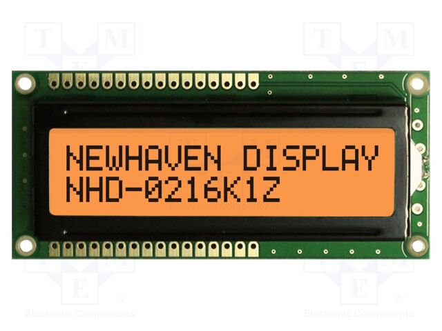 Display: LCD; STN Negative; 16x2; grey; 80x36mm; LED; 5V