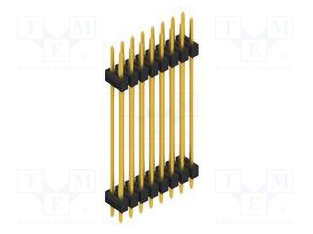 Connector: pin strips; pin header; male; PIN: 16; 2.54mm; THT; 2x8