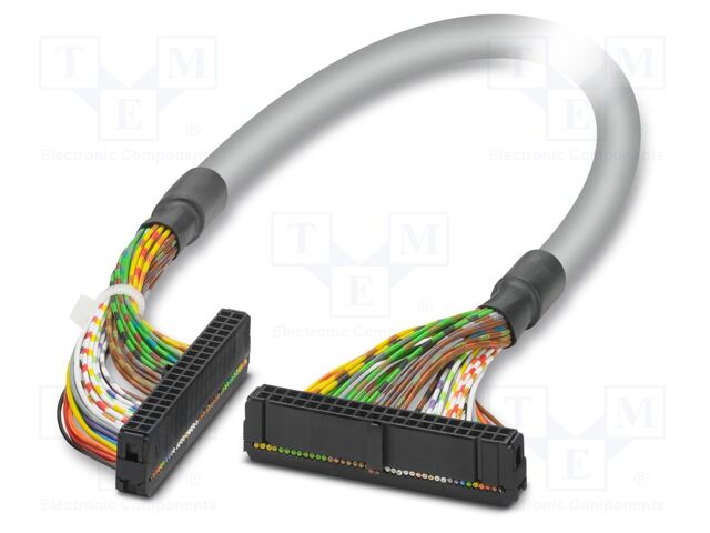 Ribbon cable with IDC connectors; IDC/FLK 40pin,both sides
