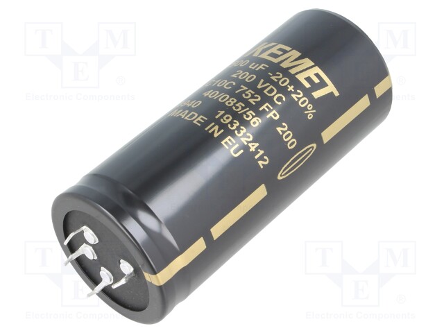 Capacitor: electrolytic; 7.5mF; 200VDC; ESR: 34mΩ; SNAP-IN; ±20%
