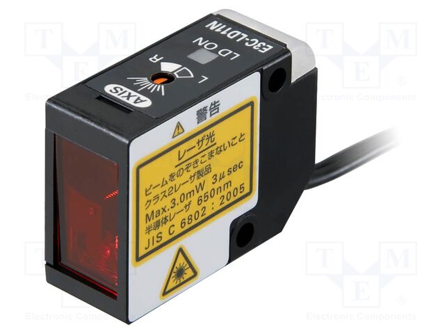 Sensor: laser; Range: 1m; Connection: lead 2m