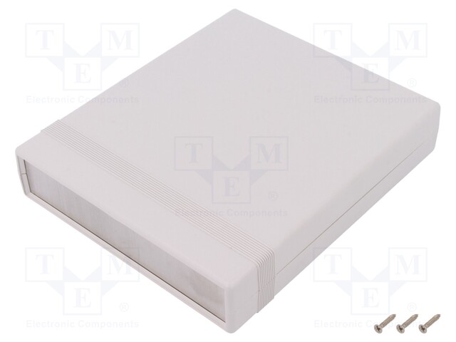 Enclosure: with panel; 1598; X: 154mm; Y: 36mm; Z: 179mm; ABS; grey