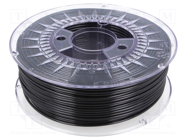 Filament: PET-G; 2.85mm; black; 220÷250°C; 1kg; ±0,05mm