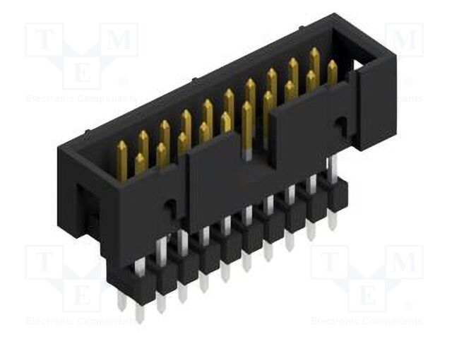 Connector: pin strips; pin header; male; PIN: 20; 2.54mm; THT; 2x10