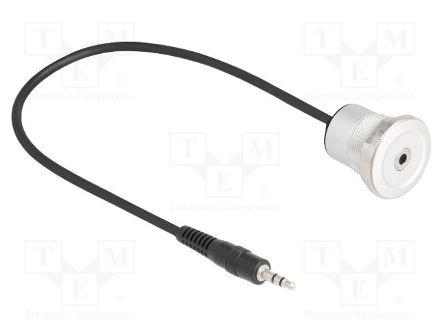 Cable; Jack 3.5mm 3pin socket,Jack 3.5mm 3pin plug; 0.3m; black