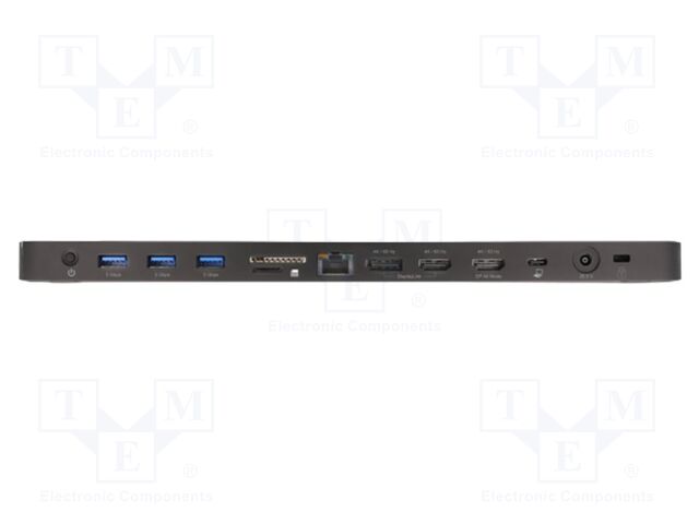 Hub USB; microSD,SD; LED status indicator; black; 80W