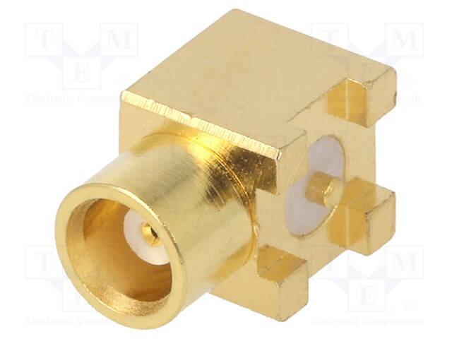 Socket; MCX; female; angled 90°; 50Ω; SMT; teflon; gold-plated