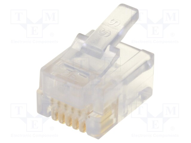 Plug; RJ12; PIN: 6; Layout: 6p6c; IDC,crimped; for cable