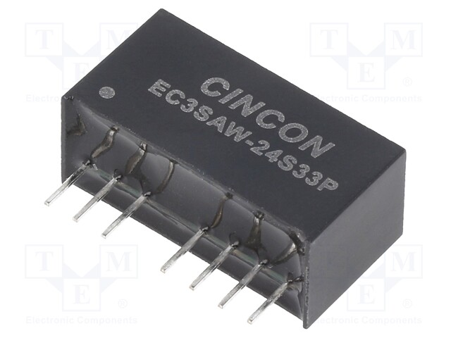Converter: DC/DC; 3W; Uin: 9÷36V; Uout: 3.3VDC; Iout: 0÷700mA; SIP8