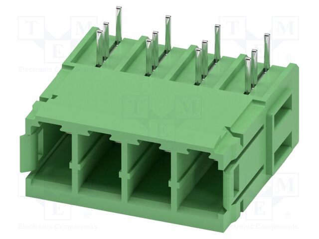 PCB headers, nominal cross section: 6 mm?, color: green, nom