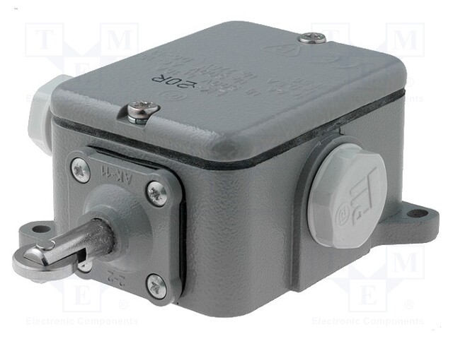 Limit switch; pusher with parallel roller; NO + NC; 16A; IP56