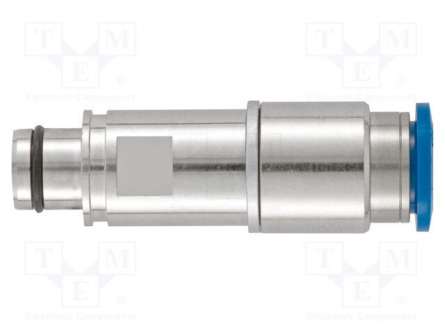 Contact; male; Han-Modular®; pipe OD Ø10mm; brass; 10bar; straight