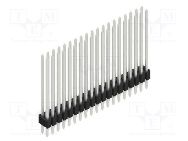 Connector: pin strips; pin header; male; PIN: 38; 1.27mm; THT; 2x19