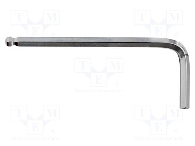 Wrench; hex key,spherical; HEX 2.5mm; Overall len: 92mm