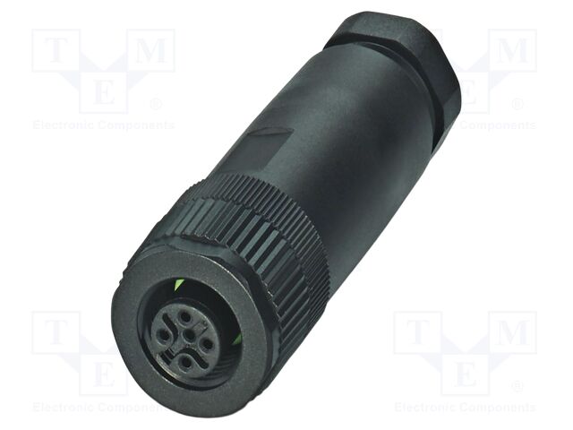 Connector: M12; plug; PIN: 5; 48V; straight; IP67; screw terminal