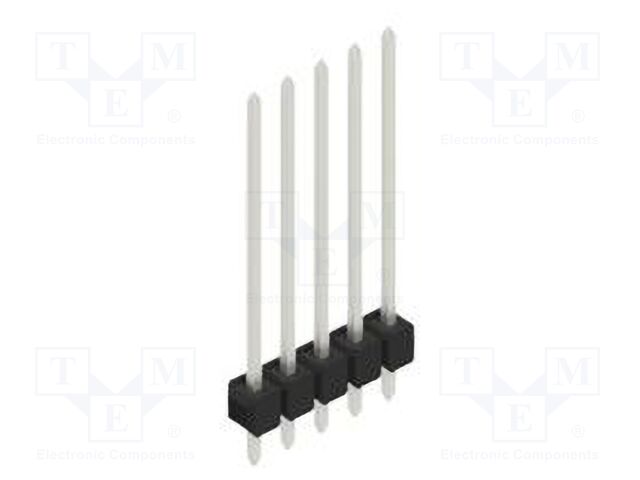 Connector: pin strips; pin header; male; PIN: 5; 2.54mm; THT; 1x5
