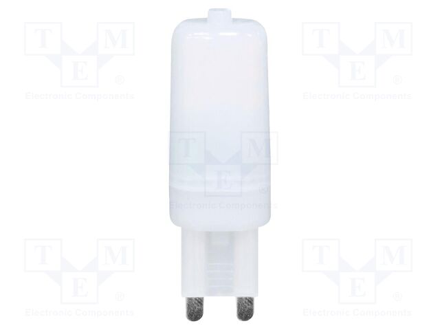LED lamp; white cold; G9; 220÷240VAC; 200lm; P: 2.2W; 300°; 6500K