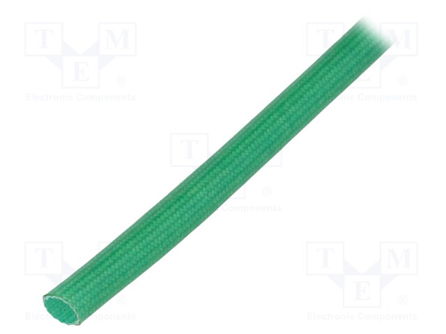 Insulating tube; green; -20÷155°C; Øint: 4mm; L: 100m