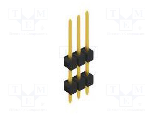 Connector: pin strips; pin header; male; PIN: 3; 2.54mm; THT; 1x3