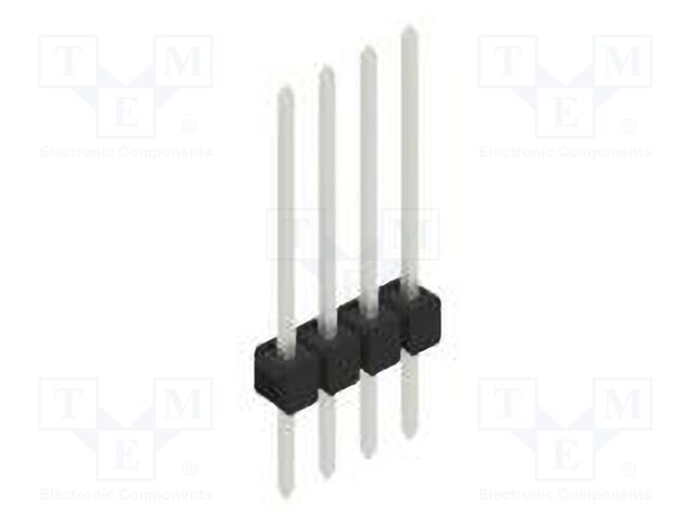 Connector: pin strips; pin header; male; PIN: 4; 2.54mm; THT; 1x4