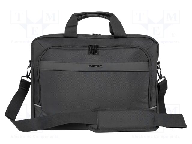Laptop bag; black; poliester 1680D; Usable dim: 270x40x370mm