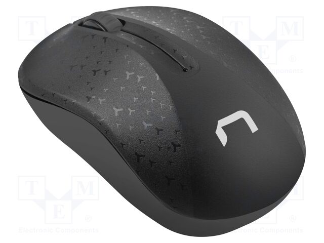Optical mouse; black; USB A; wireless; No.of butt: 3; 10m