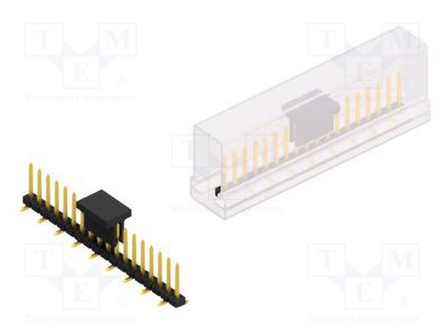 Connector: pin strips; pin header; male; PIN: 18; 2mm; SMT; 1x18