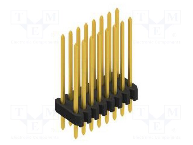 Connector: pin strips; pin header; male; PIN: 16; 1.27mm; THT; 2x8