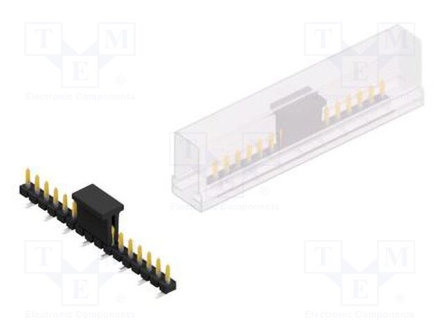Connector: pin strips; pin header; male; PIN: 16; 2.54mm; SMT; 1x16
