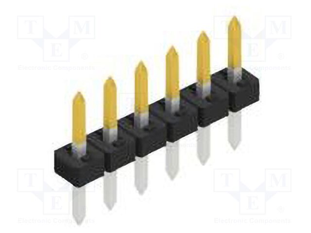 Connector: pin strips; pin header; male; PIN: 6; 2mm; THT; 1x6; 100V