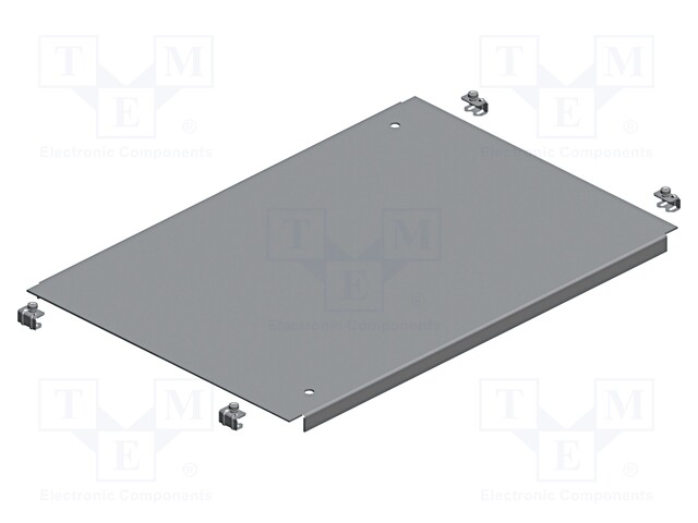 Cable gland plate; galvanised steel; W: 416mm; L: 455mm; D: 1.5mm
