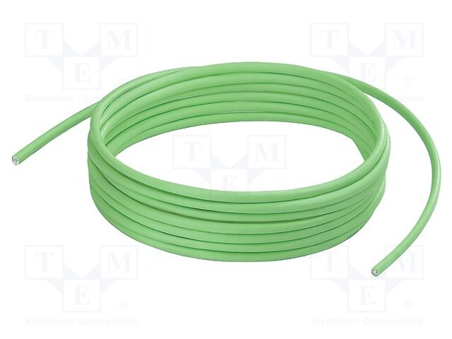 Wire; 4x2x26AWG; Cat 7; stranded; Cu; PVC; green; 6.5mm