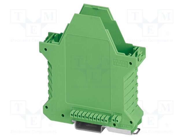 Enclosure base; with FE contact,with terminals; green; UL94V-0