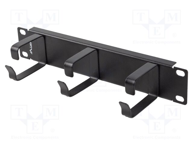 Cable organizer; 1U; black; Standard: 10"