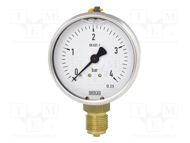Manometer; Class: 1,6; 80mm; Thread: G 1/2 B; 0÷16bar; -20÷60°C