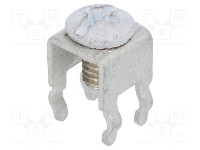 Terminal: screw terminal; THT,screw terminal; white; 7x5mm