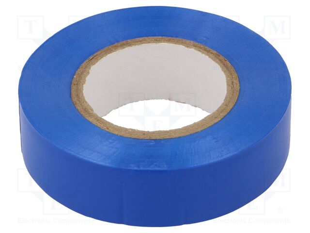 Tape: electrical insulating; W: 19mm; L: 20m; Thk: 0.13mm; blue; 200%