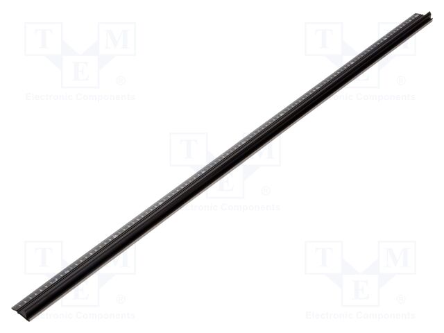 Ruler; L: 1m; black