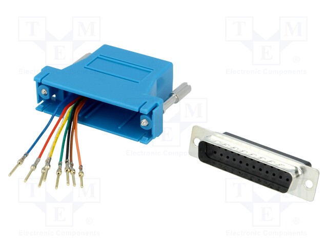 Transition: adapter; RJ45 socket,D-Sub 25pin male; blue