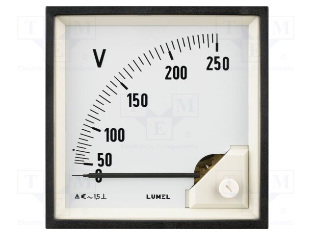 Meter; on panel; analogue; 0÷500A; True RMS; Class: 1,5; 40÷72Hz